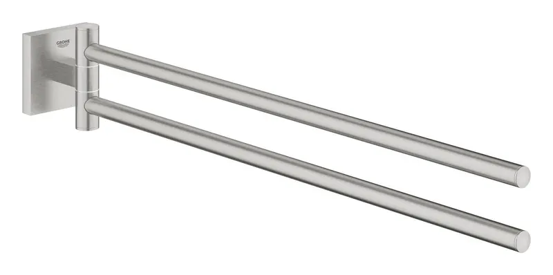 Bara prosop Grohe 40976DC0, Start Cube, pe perete, 440 mm, metal, mat, otel satinat