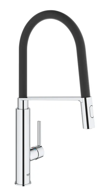 Baterie de bucatarie Grohe 31489000, 1 bar, 510 mm, 235 mm, 1 orificii instalare, 2 sprayuri, 360 unghi pivotare, Crom