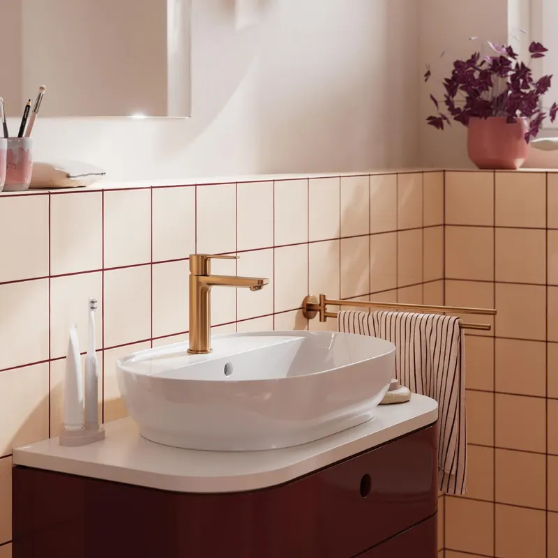 Baterie lavoar Grohe 23106DL1, 28 mm, 5 l min, 0.6 bar, 35 mm, 180 mm, 128 mm, 360 mm, 1 orificii instalare, Cupru