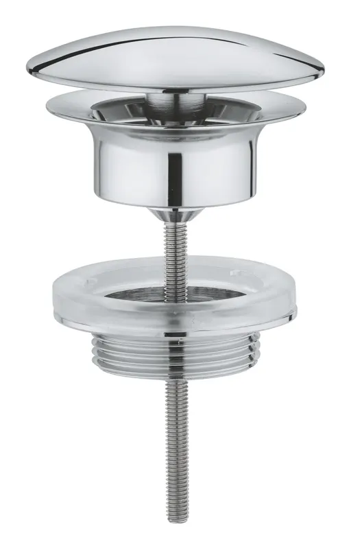 Ventil lavoar Grohe 65808000, 70 mm, 72 mm, 45 diametru, 1 1 4 diametru montaj, universal, in bideu, in lavoar, Crom