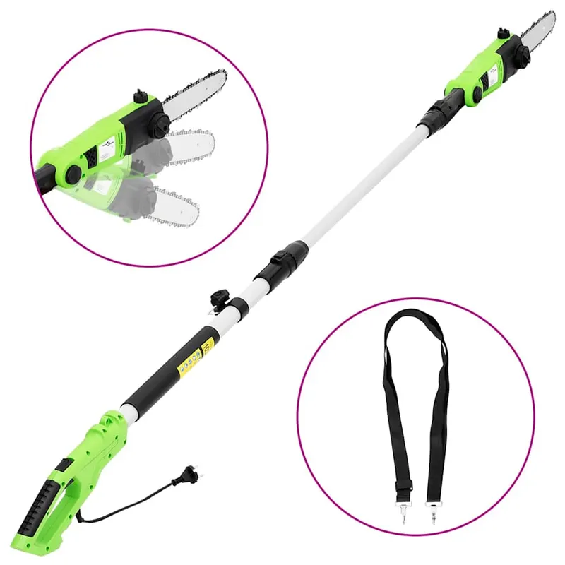 Drujba electrica de gard viu cu tija telescopica, 25 cm, 710 w