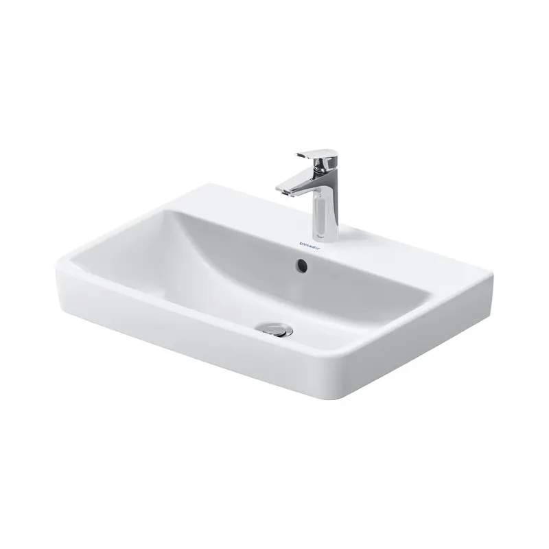 Lavoar Duravit 23756500002, NO 1, montaj pe perete, preaplin, zona montaj interior, elemente fixare ascunse, alb