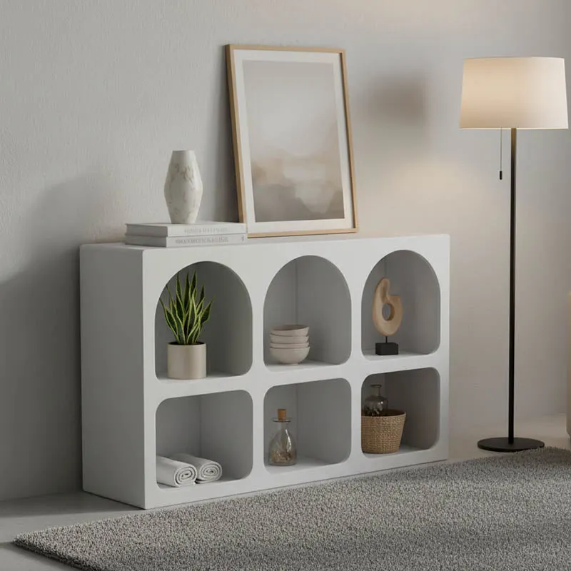 Bufet cu rafturi Emersi, Alb, 120x35x76 cm - Alb