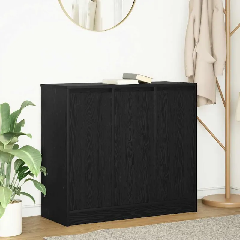 bufeta stejar negru 85x34x76 cm lemn prelucrat