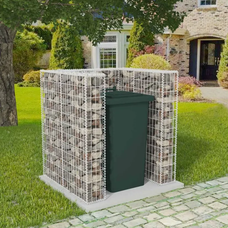 gabion unic ingradire pubela, otel, 110 x 100 x 120 cm