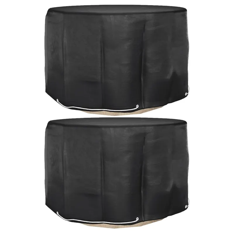 huse mobilier de gradina, 2 buc., 6 ocheti, rotund, Ø125x75 cm