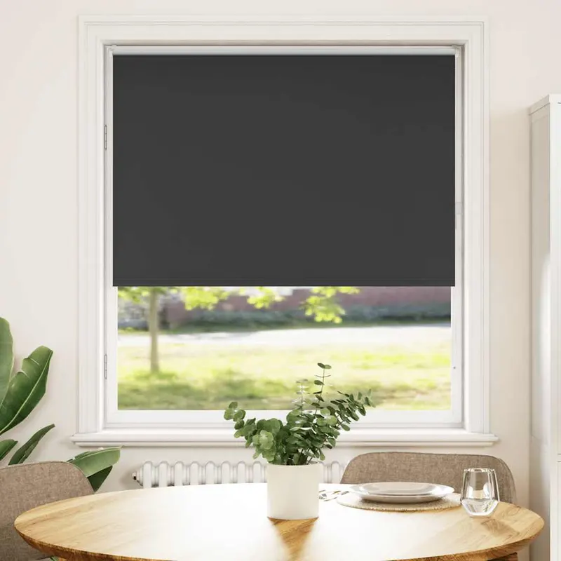 jaluza cu role opace negru 95x150 cm latime tesatura 90,7 cm