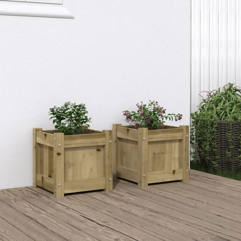 jardiniere de gradina , 2 buc., lemn de pin impregnat