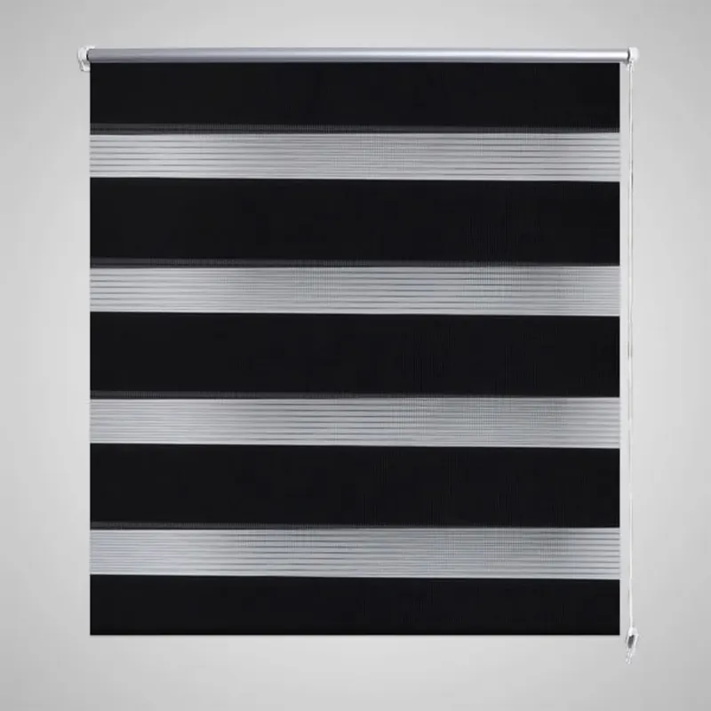 Jaluzea tip zebra, 80 x 150 cm, negru
