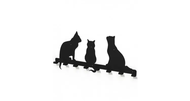 Cuier metalic forma PISICI Model-3203 Negru