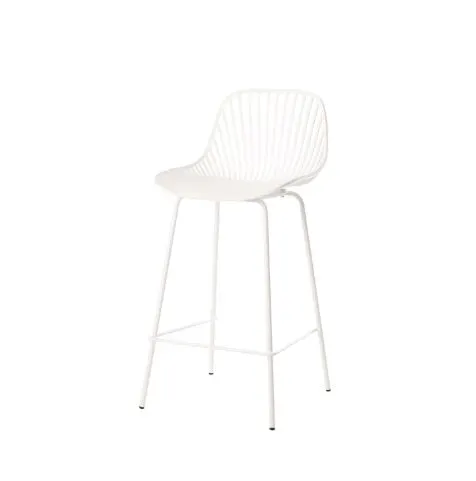 Scaun de bar PAITON H65 CM - Alb