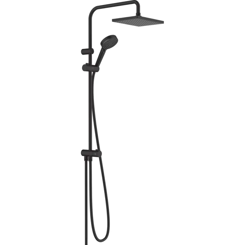 Coloana de dus cu comutator, culoare negru mat Hansgrohe Vernis Shape 26282670