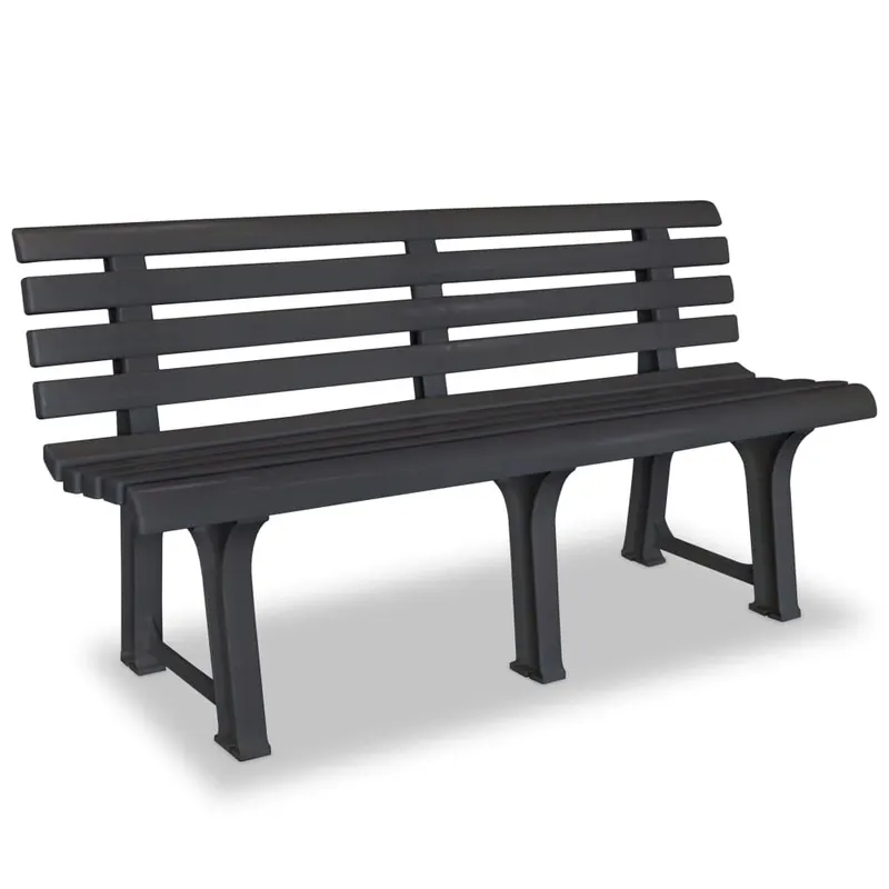 Banca de gradina, antracit, 145,5 cm, plastic