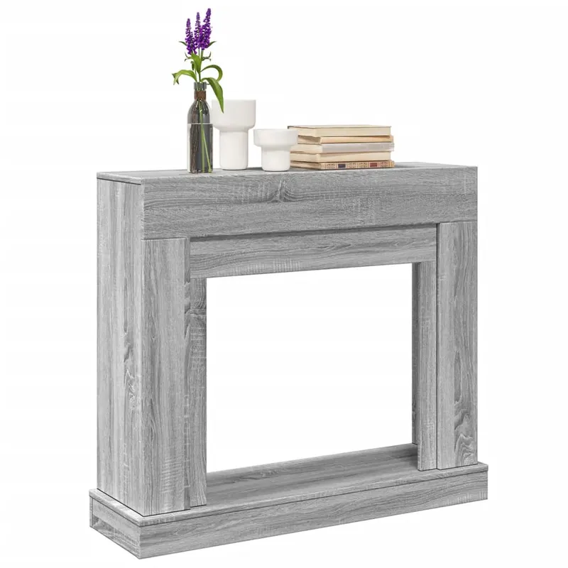 masca de semineu, sonoma gri, 100x30x87,5 cm, lemn prelucrat