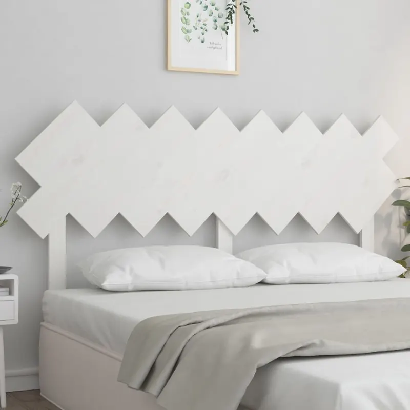tablie de pat, alb, 159,5x3x80,5 cm, lemn masiv de pin