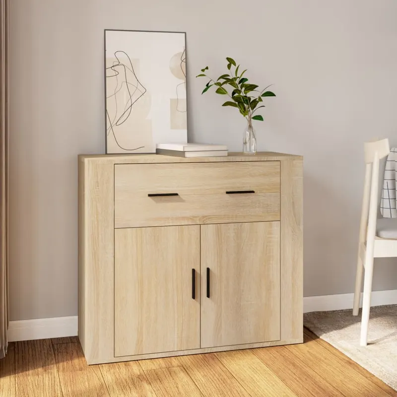 dulap, stejar sonoma, 80x33x70 cm, lemn compozit