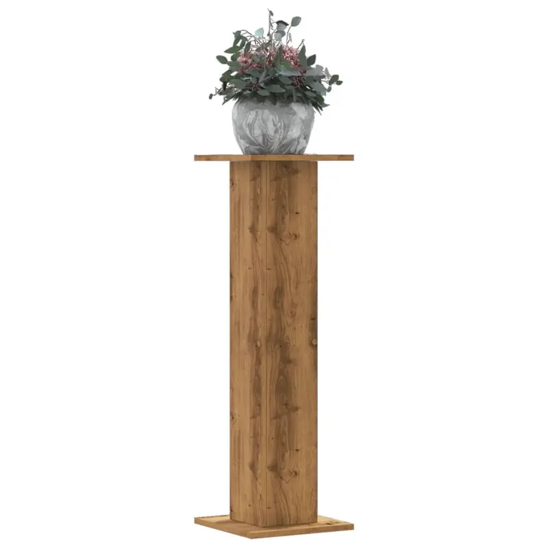suporturi de plante, 2 buc., stejar artizanal, 30x30x95cm, lemn
