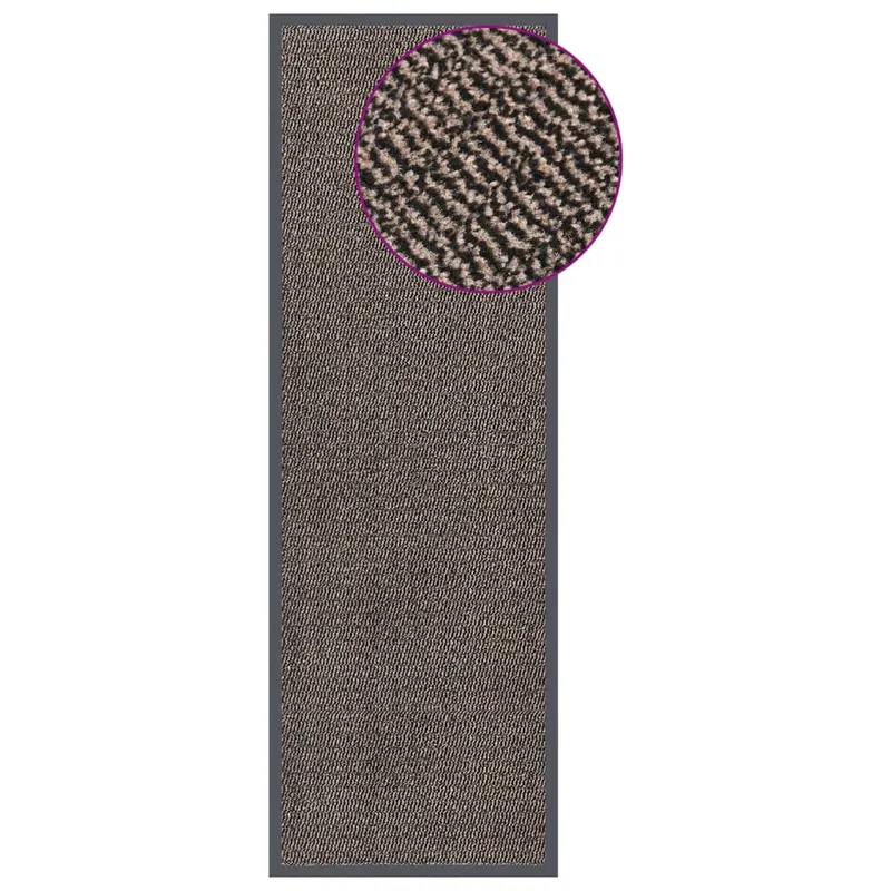 covoras de intrare cu smocuri, maro inchis, 60x180 cm