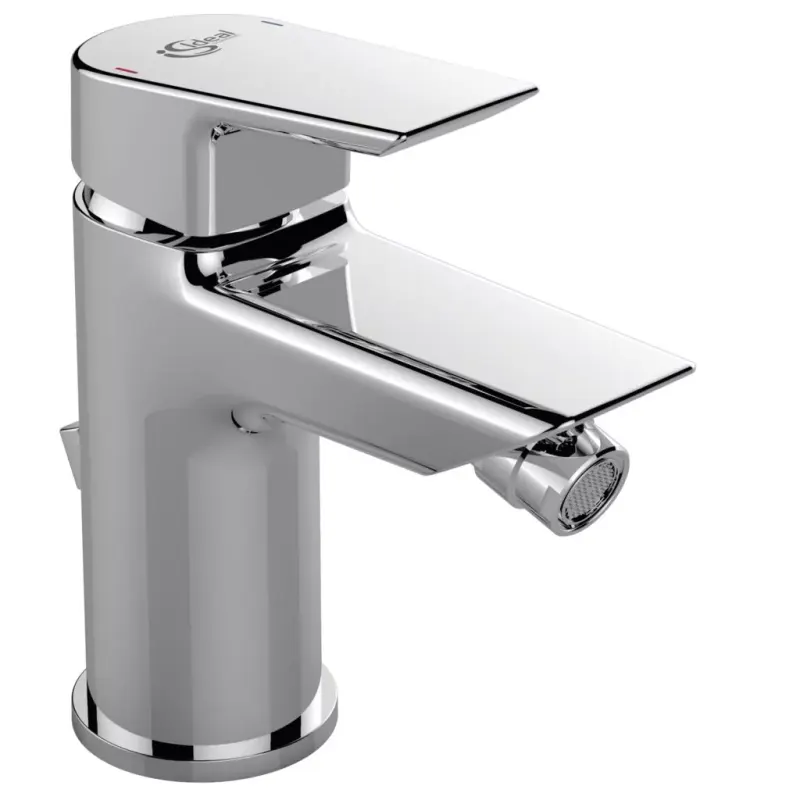 Baterie bideu Ideal Standard A6579, 3 8 , marimea S, monocomanda, aerator cu bila, cartus ceramic, pop-up, metalic, crom