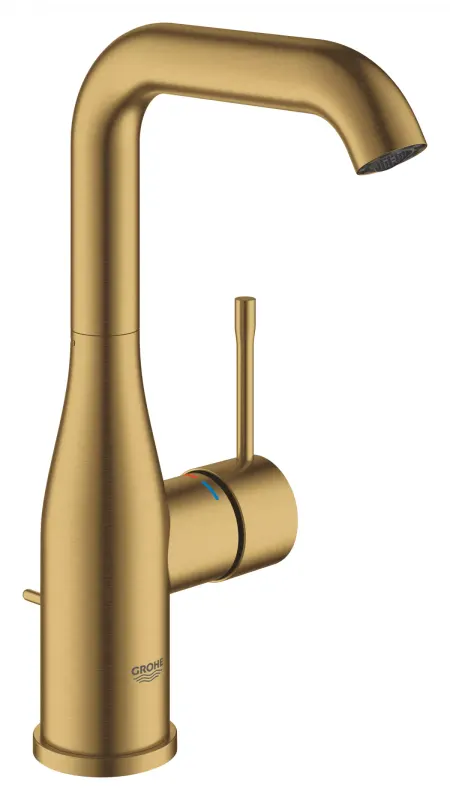 Baterie lavoar Grohe 24174GN1, Essence, 3 8 , L, 244 mm, ventil, mat, auriu