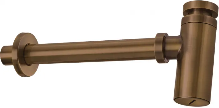 Set de scurgere pentru lavoar, rotund, bronz periat, Deante