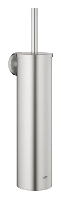Perie WC Grohe 40696DC0, Essentials, pe perete, metal plastic, mat, otel satinat