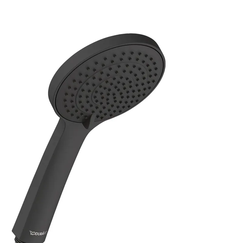 Para de dus Duravit UV0652015046, dus, diametru 110 mm, 3 functii, montaj universal, racord 1 2 , negru