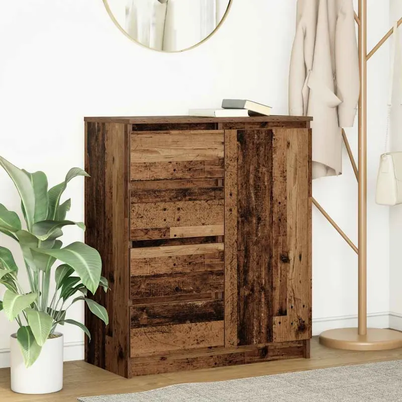 bufeta cu sertare lemn vechi 71x35x84 cm lemn prelucrat
