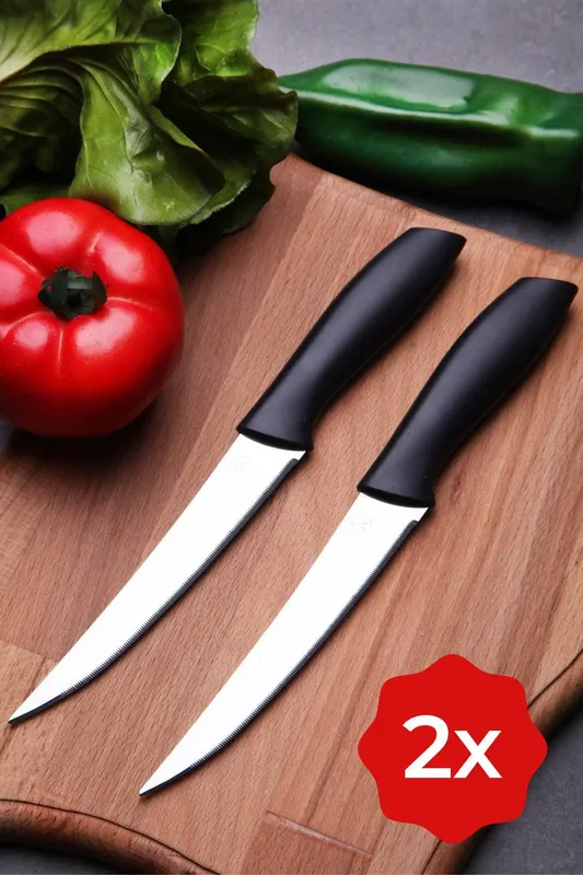 Set 2 cuțite Chef, Negru - Negru