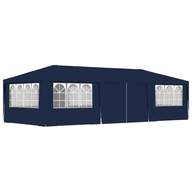 cort de petrecere profesional cu pereti albastru 4x9 m 90 g/m2