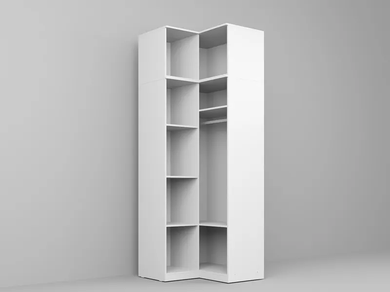 Dressing dormitor de colt Alb C1 86,8/89 x 240.3 cm