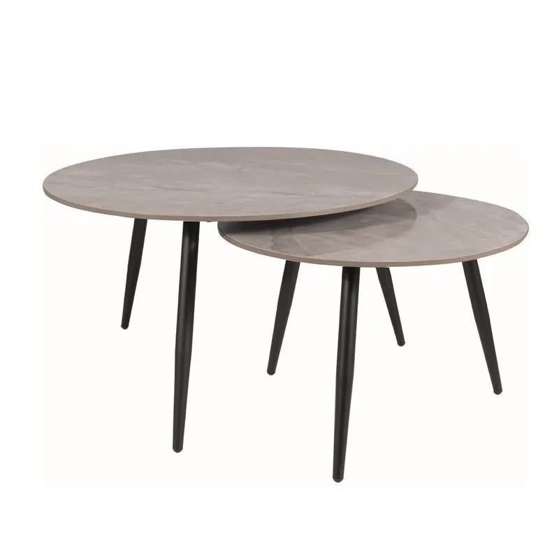 Set 2 masute de cafea OLAFY C Ø80/60CM