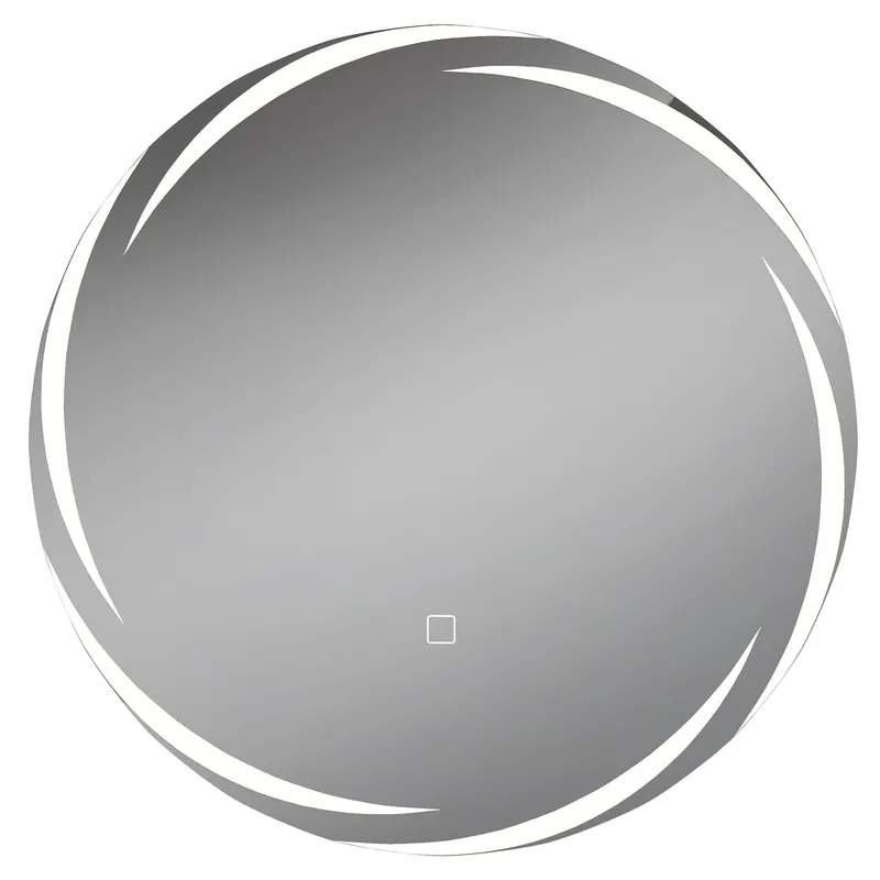 HOMCOM Oglindă de baie rotundă cu lumini LED 60x60 cm Oglindă de perete Anti-ceață Memorie 3 temperaturi de culoare Luminozitate reglabilă