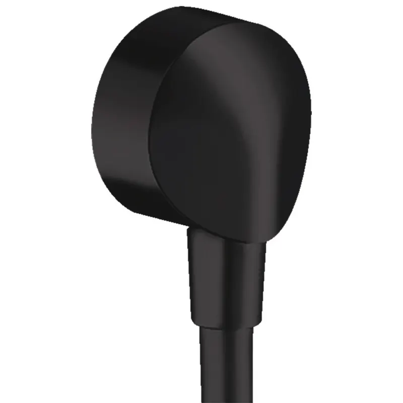 Racord furtun dus rotund negru mat Hansgrohe, FixFit E