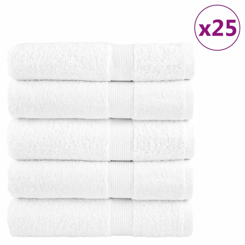 prosoape de baie premium solund 25buc alb 100x150cm 600gsm