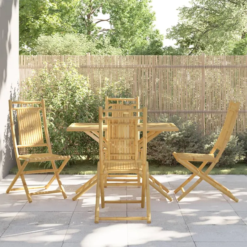 Set mobilier de gradina, 5 piese, bambus