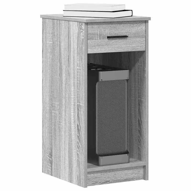 suport turn computer cu sertar gri sonoma 35x45x77 cm