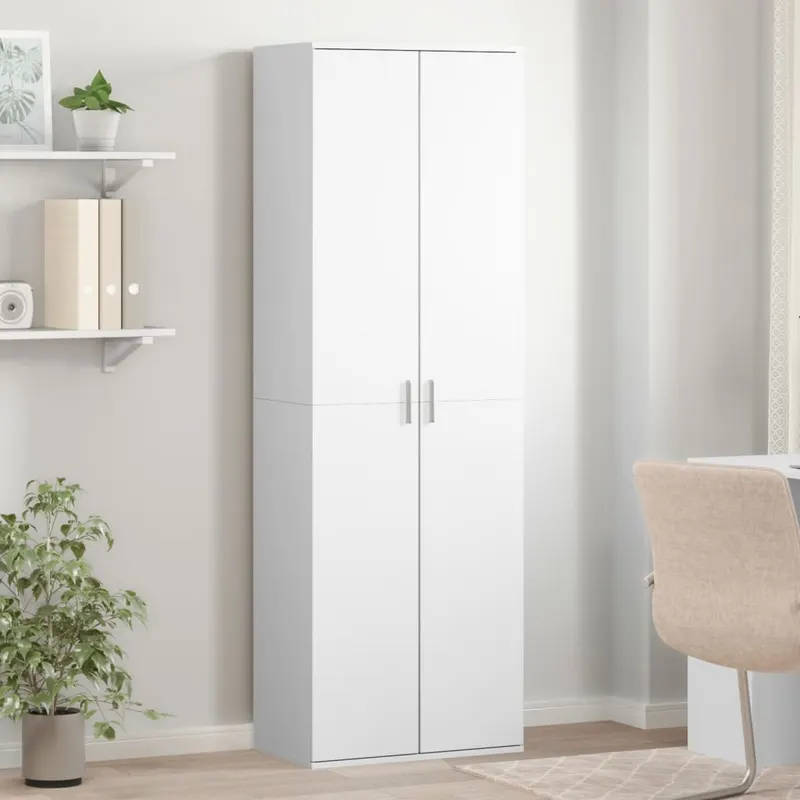 dulap inalt, alb, 60x35x180 cm, lemn prelucrat