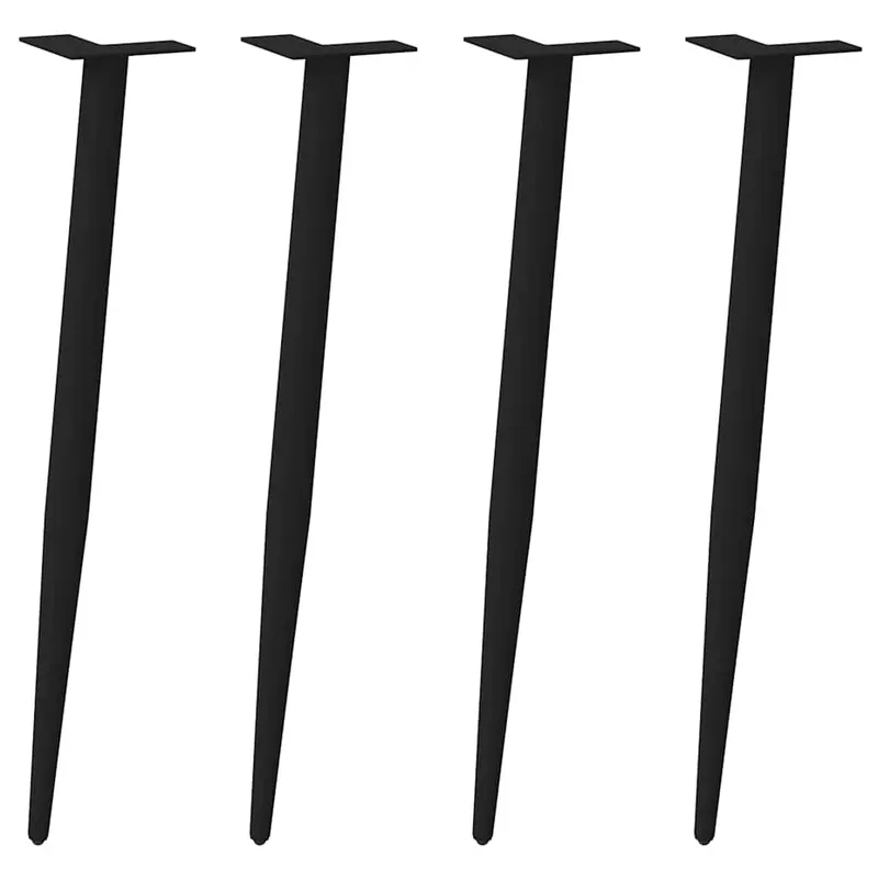 picioare masuta de cafea forma conica 4 buc negru 72-73 cm otel