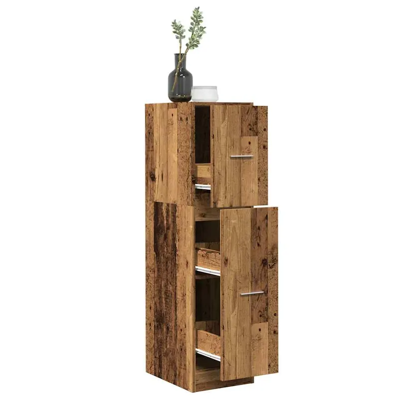 dulap de farmacie, lemn vechi, 30x41x118 cm, lemn prelucrat