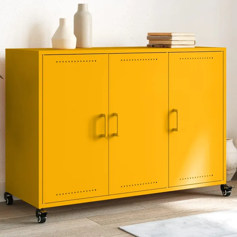 dulap, galben mustar, 100,5x39x72 cm, otel