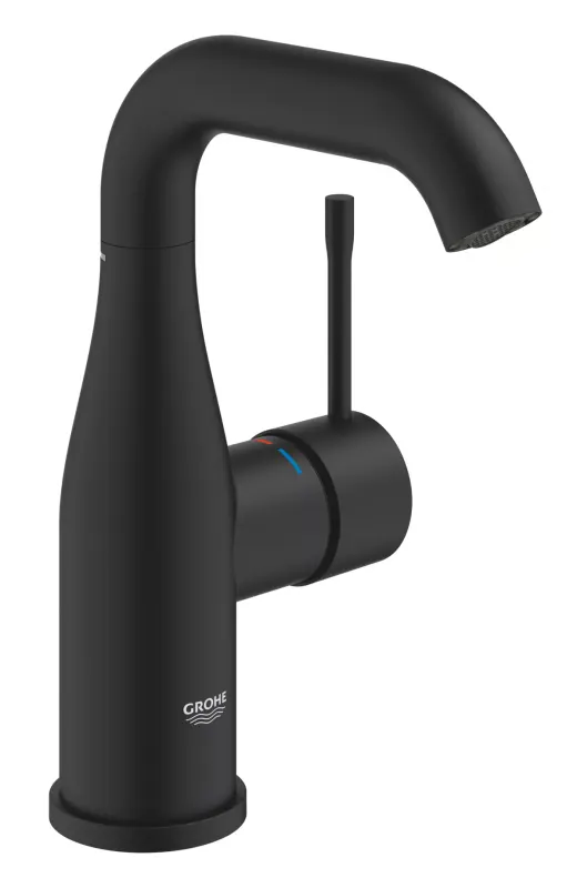 Baterie lavoar Grohe Essence, 3 8 , M, 193 mm, pivotanta, mat, negru, 24176KF1