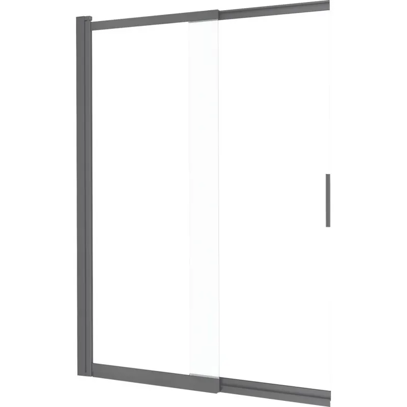 Paravan cada glisant sticla securizata, 100x140 cm, titan, Deante Prizma