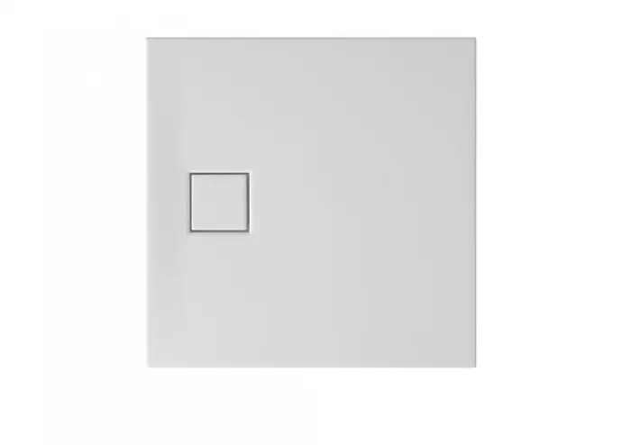 Cadita de dus patrata, acril, slim, alb mat, 80x80x4 cm, Cersanit Tako Slim