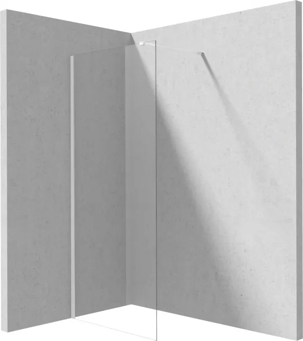 Paravan dus fix 120x195cm, sticla securizata 6 mm, alb mat, tehnologie Active-Cover, Deante Prizma