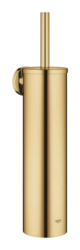 Perie WC Grohe 40696GL0, Essentials, pe perete, metal plastic, lucios, auriu
