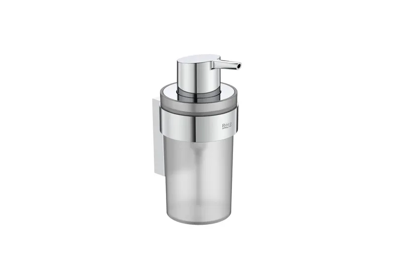 Dozator baie Roca A817892C00, 162 mm, 94 mm, 2 orificii instalare, 160 volum ml, pe perete, interior zona montaj, Crom