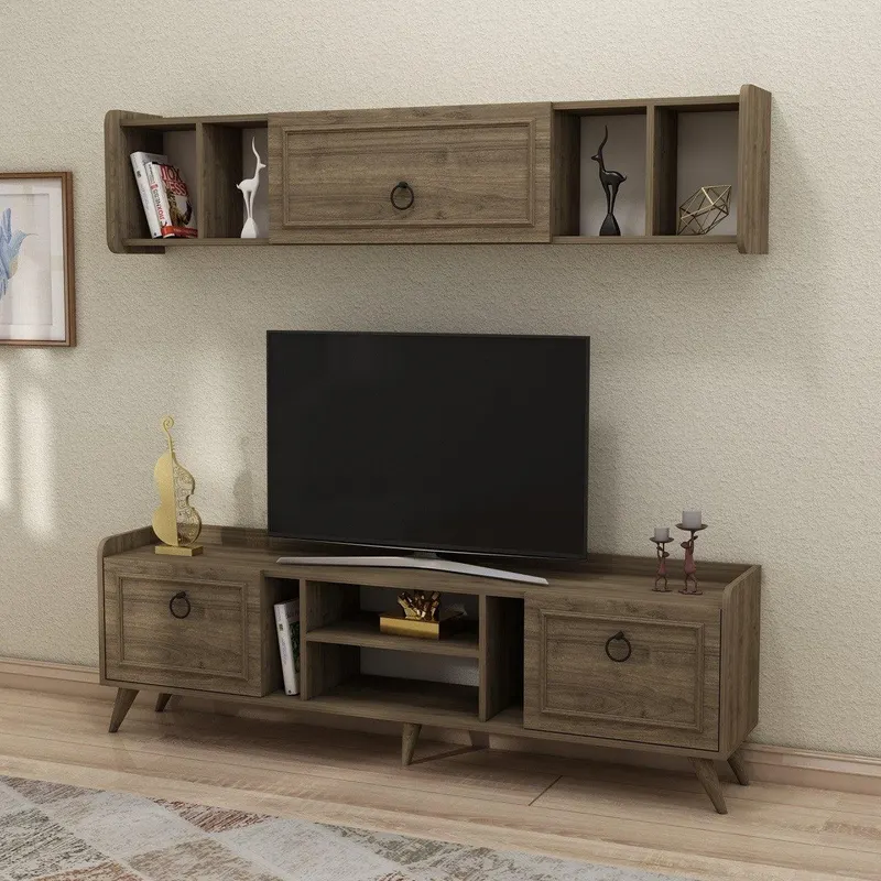 Comoda Tv cu Raft Suspendat Mara, 180x27x40 cm - Nuc