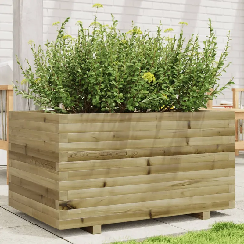 jardiniera de gradina, 90x60x49,5 cm, lemn de pin impregnat