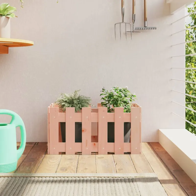 jardiniera gradina design gard, 60x30x30 cm, lemn masiv douglas